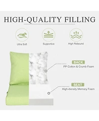 Aoodor Outdoor Deep Seat Cushion Set, Waterproof Patio Furniture Cushions with Adjustable Straps & Removable Cover, Set of 2