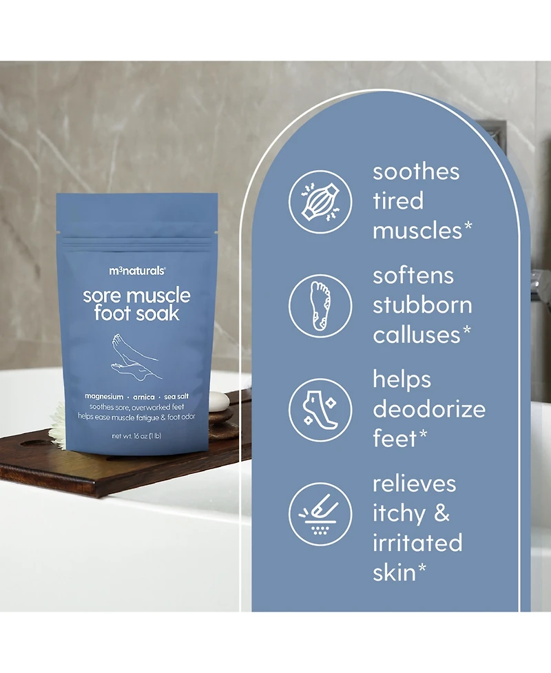M3 Naturals Sore Muscle Foot Soak, 16oz