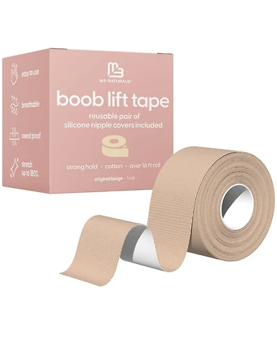 M3 Boob Lift Tape for Women Invisible Sweat Proof Stretchable Bra Tape for Strapless Dresses with Silicone Nipple Covers