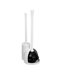 iDesign Compact Bowl Brush and Plunger Set - White