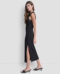 Dkny Jeans Women's Domestud Tank Crewneck Pencil Midi Dress