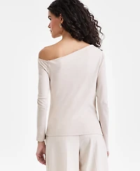 I.n.c. International Concepts Women's Long Sleeve Off-the-Shoulder Knit Top, Macy's Exclusive