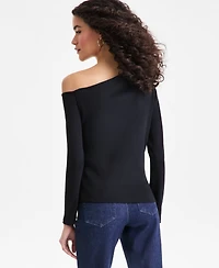 I.n.c. International Concepts Women's Long Sleeve Off-the-Shoulder Knit Top, Macy's Exclusive