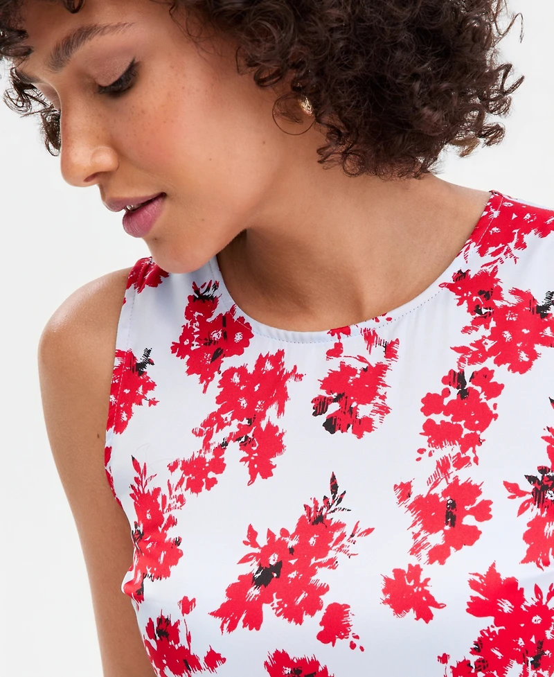 I.n.c. International Concepts Women's Printed Sleeveless Asymmetrical-Hem Dress, Macy's Exclusive