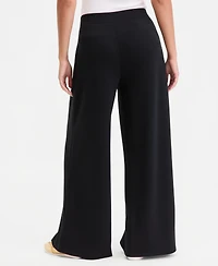 I.n.c. International Concepts Women's Off-Duty Pleat-Front Wide-Leg Sweatpants
