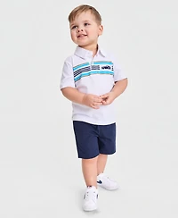 Epic Threads Toddler Boys' 12M-5T Stripe Polo Shirt & Shorts, 2-Piece Set, Macy's Exclusive