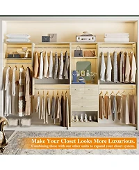 Aheaplus 23.6'' - 94.4'' Hanging Closet System Starter Kit