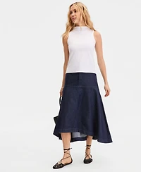 I.n.c. International Concepts Women's High-Neck Rib-Knit Sleeveless Top, Macy's Exclusive