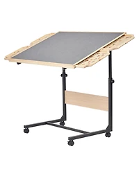 Sugift 1500-Piece Puzzle Table with Legs 34"x25" Adjustable Height with Drawers