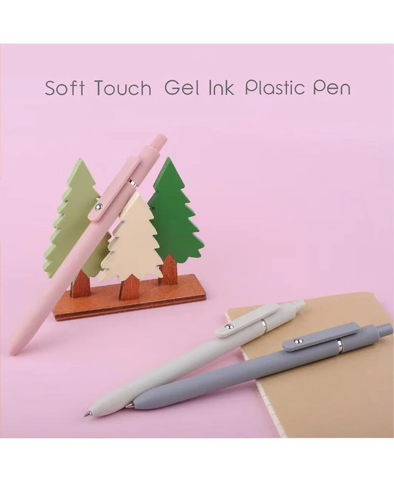 Htutwoo 5Pcs Gel Pens, 0.5mm Black Ink Pens with Smooth Writing