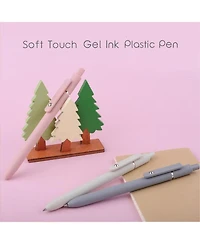 Htutwoo 5Pcs Gel Pens, 0.5mm Black Ink Pens with Smooth Writing