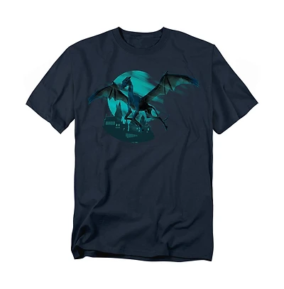 Harry Potter Men's Thestral Flies Over Hogwarts T Shirt