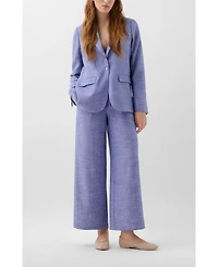 Scalpers Women's Linen Studs Blazer