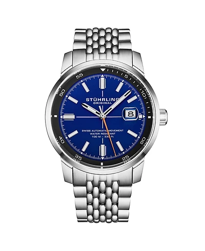Stuhrling Trackmaster 1026 Men s Automatic Watch, 42mm Stainless Steel Bracelet