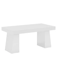 Tribesigns Dining Room Table for 4-6, 55-Inch Mid-Century Modern Dining Table with Double Pedstral, Rectangular Wood Kitchen Dinner Table