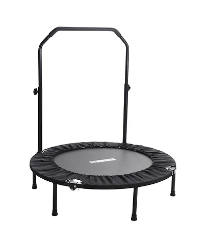 Stamina inMotion 40" Round Fitness Trampoline with Adjustable Handlebars, Black