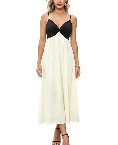 Cupshe Women's Matinee Two-Toned Maxi Beach Dress