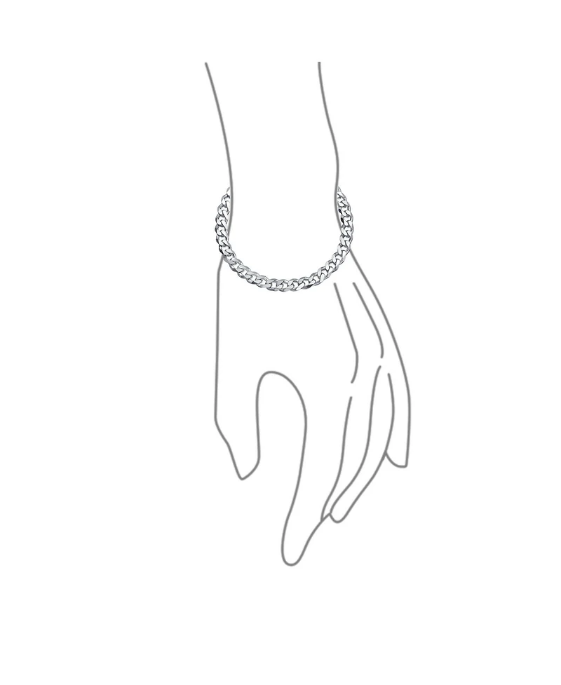 Bling Jewelry Solid Heavy 8MM Miami Cuban Curb Link Bracelet .925 Sterling Silver Made In Italy 9 Inch