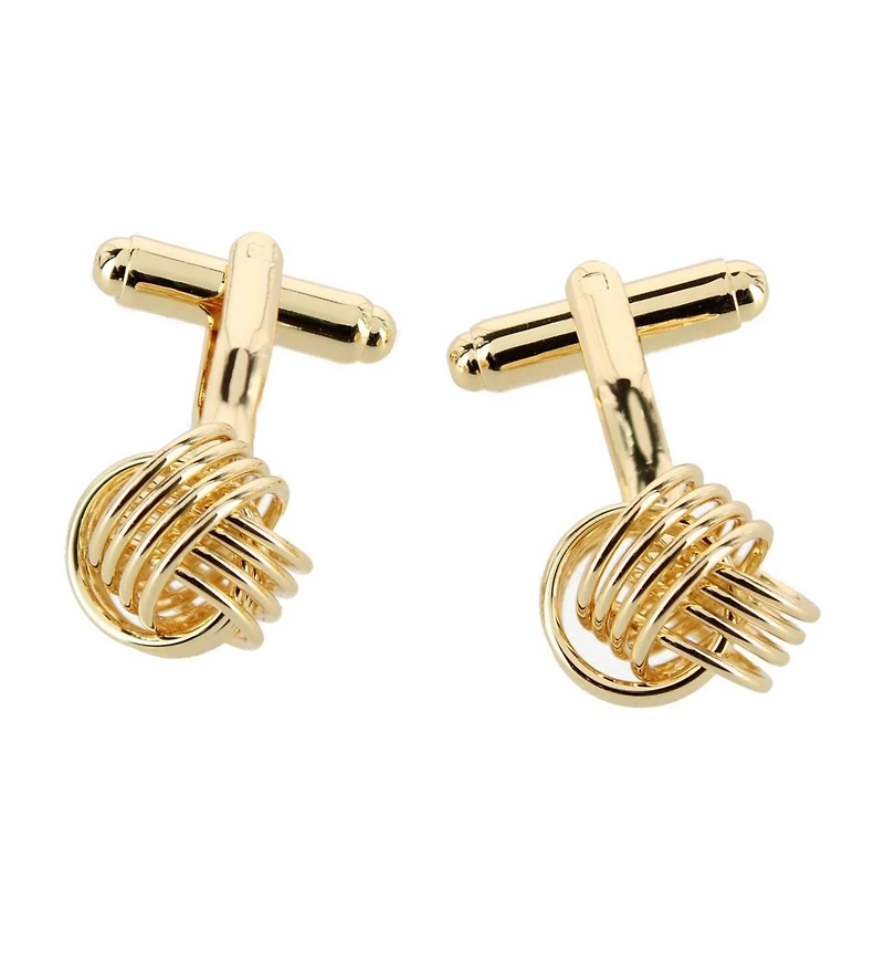 Trafalgar Men's Kenneth Knot Formal Set (2 Cuffs + 4 Studs)