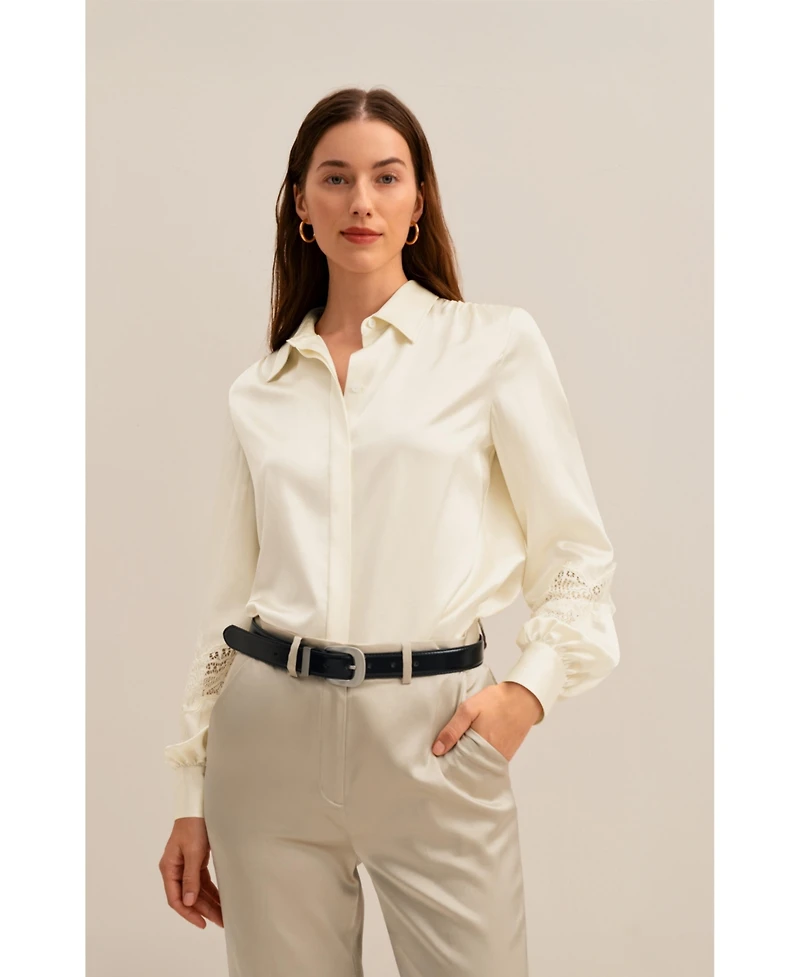 Lilysilk Women's Armeria Lace Blouse