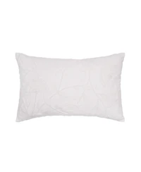 carol & frank Runa Botanical White Throw Pillow for Bed or Sofa Accent Decor