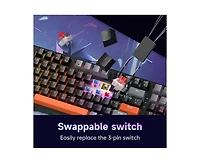 Risokeys 68-Key Mechanical Gaming Keyboard,Hot Swappable Brown Switch, Wired Rgb Backlit for Gamers & Office Workers