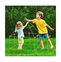 Slickblue Fort Building Kit for Kids, 85PCS Glow in The Dark Stem Building Toys, Educational Gift for Old Boys & Girls