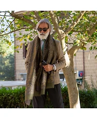 Elizabetta Men's Leone - Wool Silk Scarf for Men