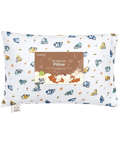 KeaBabies Toddler 1-Pack Lyra Muslin Pillow with Pillowcase 13x18, Organic Cotton for Boys, Girls, Sleeping, Travel