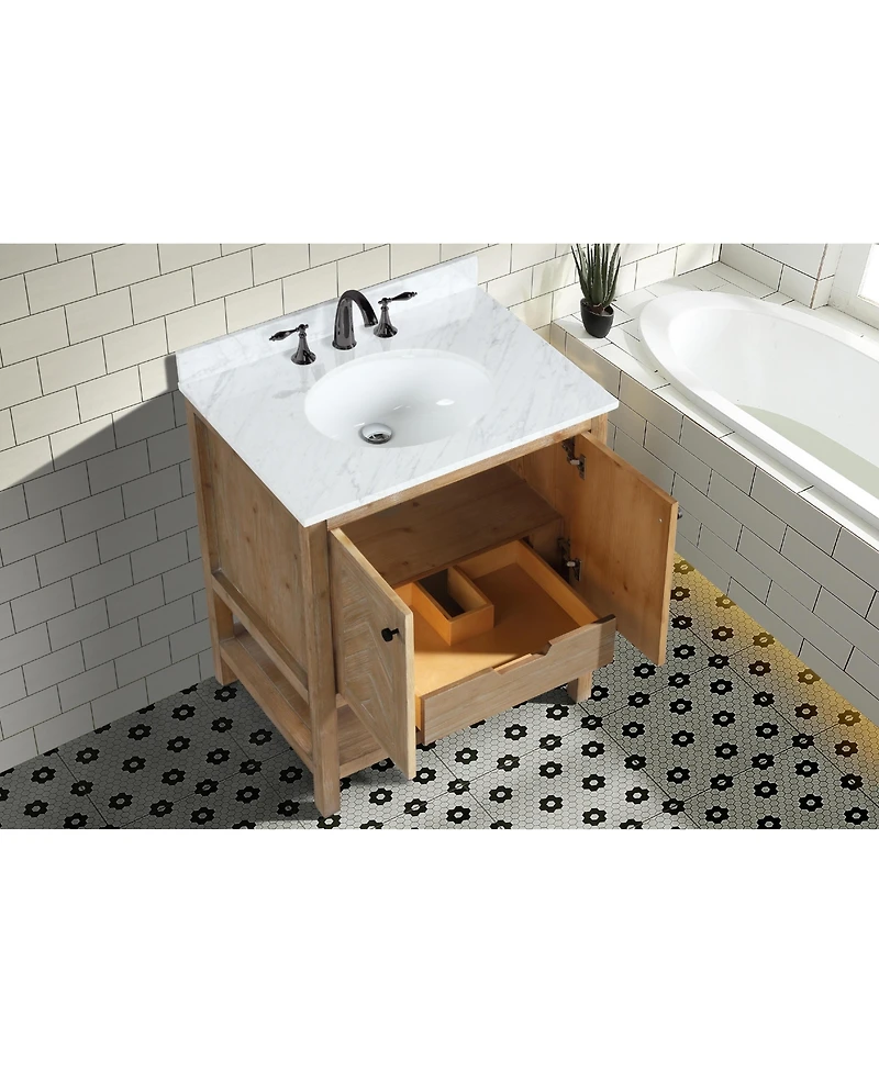 Ari Bath, Savannah 30". Freestanding, Weathered Fir Finish