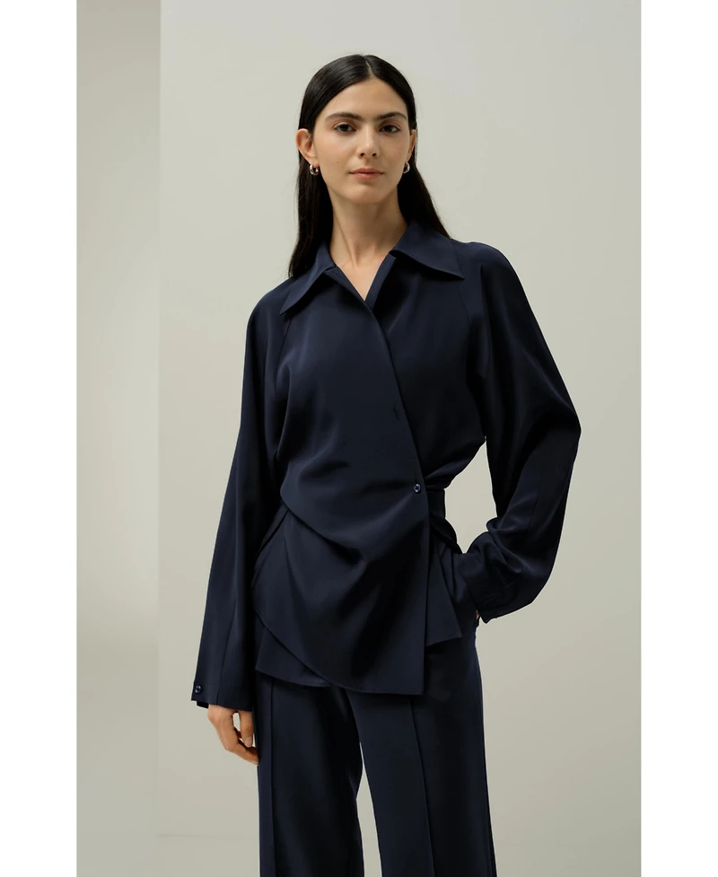 Lilysilk Women's Multipositional Silk Shirt