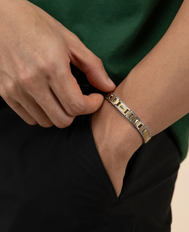 Lacoste Men's Metropole Edge Two-Tone Stainless Steel Bracelet