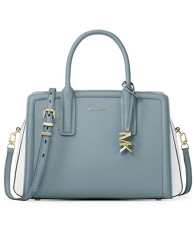 Michael Kors Women's Laila Medium Color-Block Leather Satchel Bag