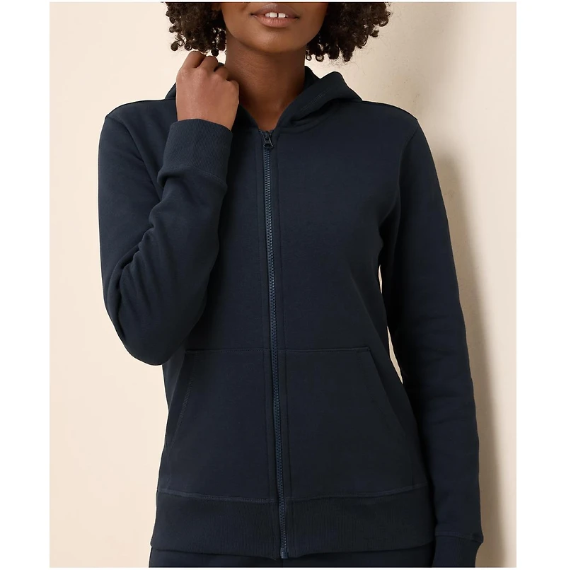 Pact Women's Organic Cotton Cloud Brushed Fleece Zip Hoodie