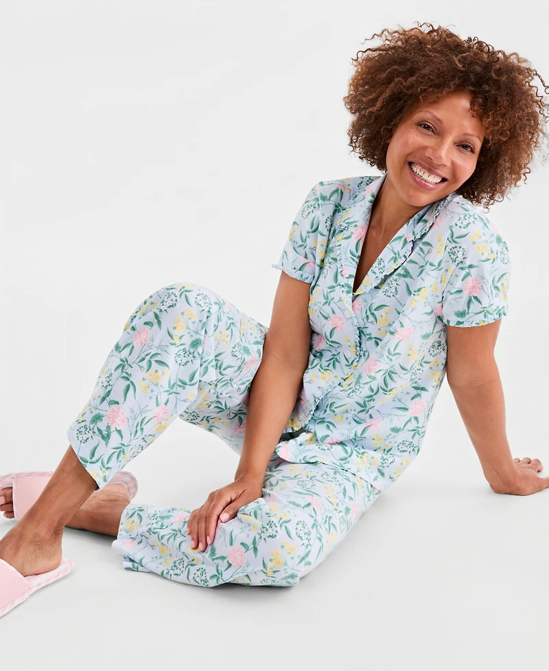 Charter Club Women's Printed Short-Sleeve Pajama Set, Macy's Exclusive
