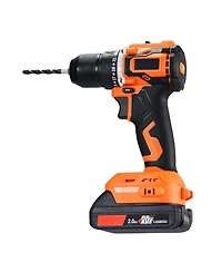 Mecale Cordless Drill Driver Kit, 1/2" Metal Chuck, Brushless Motor, Dual-Speed Variable, Battery & Charger, Tool Box Included