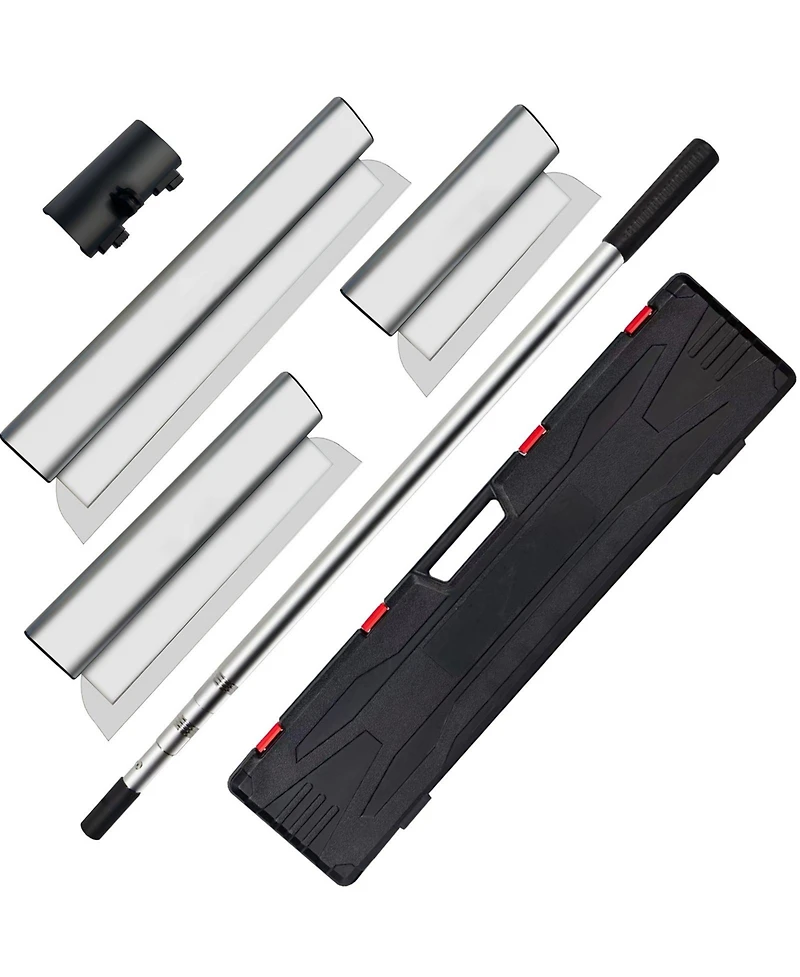 Mecale Skimming Blade Set, 25cm/40cm/60cm Blades with 35"–78" Extension Handle.