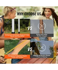 Mecale 270 Degree Vehicle Awning, Retractable Car Side Awning, 8.2' Height, PU3000mm UV50+ with Waterproof Storage Bag