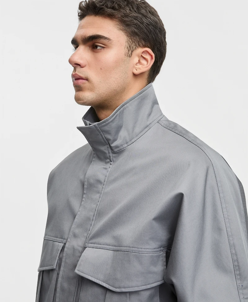 Mode of One Men's Relaxed-Fit Stretch Twill Utility Jacket, Macy's Exclusive