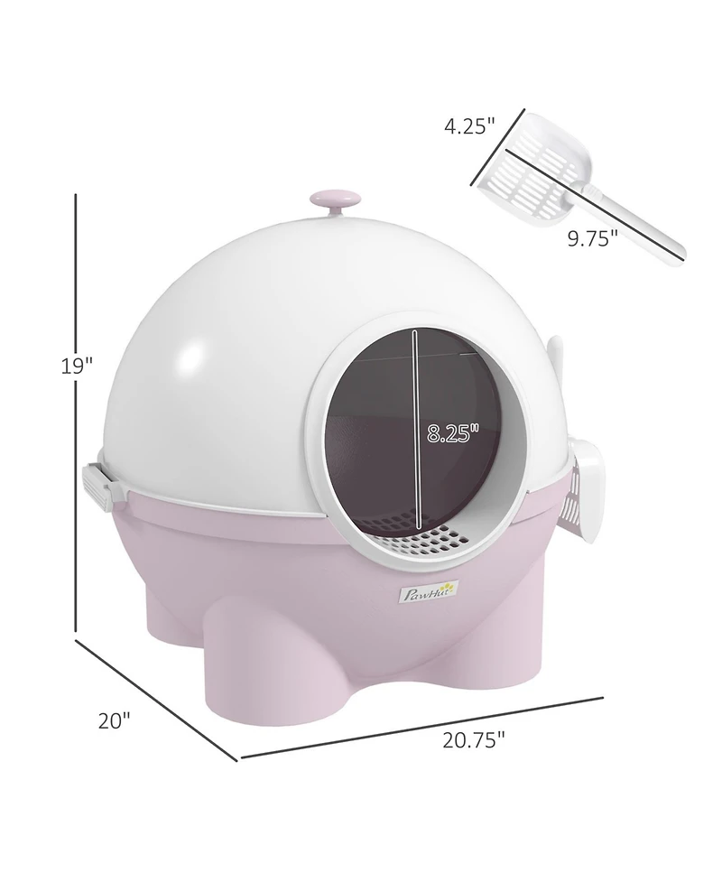 Aostirmotor Large Hooded Cat Litter Box with Lid