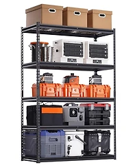 Mecale 5-Tier Storage Shelves, 3000-Lb Capacity, Adjustable Heavy-Duty Utility Rack