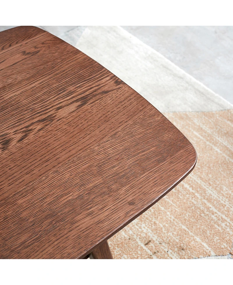 sumyeg Solid Oak Wood Coffee Table with Storage Shelf