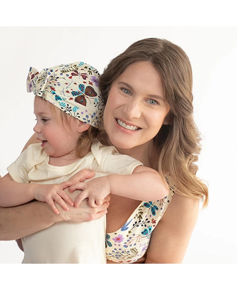 Mightly Baby Girls Fair Trade Organic Cotton Bow Turban