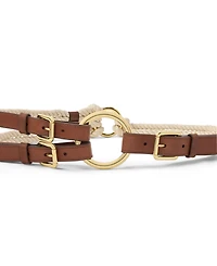 Lauren Ralph Rope Ring Tri-Strap Belt