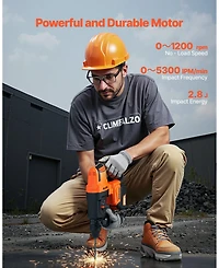 Mecale 20V Brushless Cordless Sds-Plus Rotary Hammer Drill, 1" Capacity, 4 Functions, 1200 Rpm, 5300 Bpm, Battery & Charger Included
