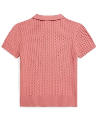 Polo Ralph Lauren Girls' 7-16 Mini-Cable Polo Sweater