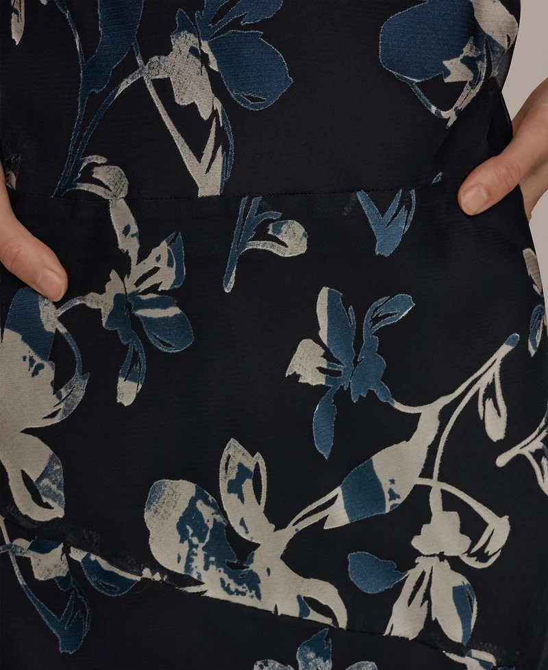 Donna Karan New York Women's Floral Sleeveless Dress