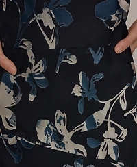 Donna Karan New York Women's Floral Sleeveless Dress