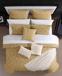 Macy's Azen Damask 14-Pc. Comforter Set, Queen