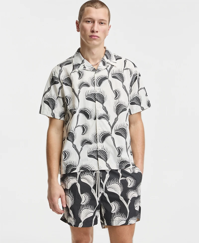 Mode of One Men's Flytrap Camp Swim Shirt, Macy's Exclusive